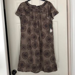 FINAL PRICE NWT brown and navy floral dress